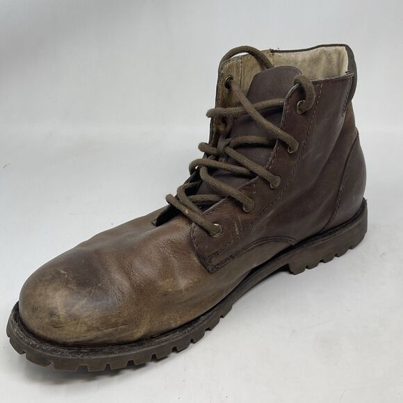 BOGS Johnny 5 Eye Ankle Boots Mens 8.5 Brown Leather Waterproof Slip Resistant - Picture 9 of 16